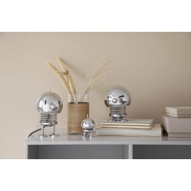 Hoptimist Bumble Wackelfigur & Glücksbringer, Skandinavische Deko Figuren für Wohnzimmer, Schreibtisch, Büro, Bürodeko & Lustige Kleine Geschenke, 7,5 x 8,5 x 10,7 cm, Medium, Chrom