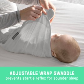 SwaddleMe by Ingenuity Original Swaddle - Size Small/Medium, 0-3 Months, 3-Pack (Criss Cross Polka Dot)
