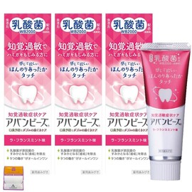 【3個セット】わかもと アバンビーズ 知覚過敏症状ケア/ラ・フランスミント味 80g×3個 生きた乳酸菌(WB2000)配合 Anniversarich プチギフト付
