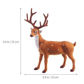 Holibanna Reindeer Figures Christmas Decoration Mini Deer Elk Ornaments Reindeer Christmas Table Decoration Party Table Decoration (5 9 Inches)