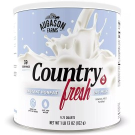 Augason Farms Country Fresh 100% Instant Non-Fat Dry Milk Emergency Food Storage