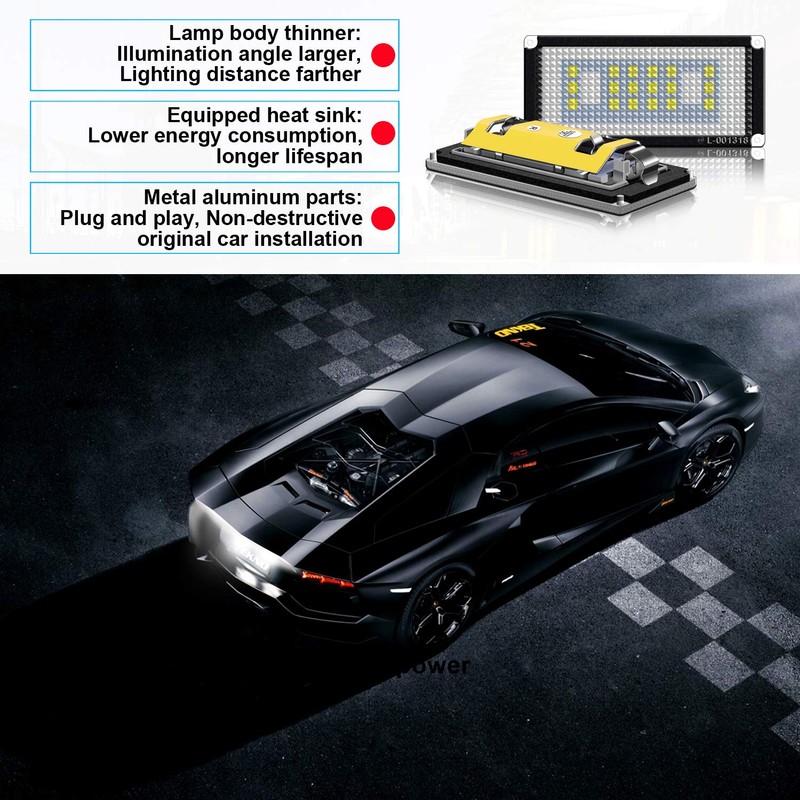 Win Power Licence Plate Lighting, Pack of 2