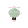 Geesatis 10 Pcs Light Green Ceramic Cabinet Knobs, Vintage Pumpkin