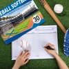 Chiisong 2 Pcs Side by Side Baseball Scorebook 11.5x16 30