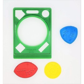 Zugar Land Solid Spiral Shape Plastic 4 Inch Stencil Assortment (36 Pack) Ruler Drawing Template Colorful Red Blue Yellow Green for Kids (36)