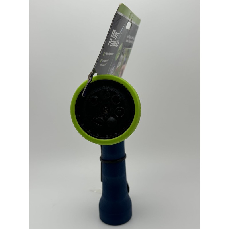 Ray Padula Comfort-Grip Metal 7-Pattern Garden Nozzle, Navy Blue and