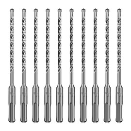 SALI SDS Plus Drill Bit Set 5 x 160 mm 10-Piece Hammer Drill Bit Set Concrete Drill Bit with 4 Carbide Tips and Precise Quick Drilling in Concrete Accessories Hammer Drill for Reinforced Concrete,