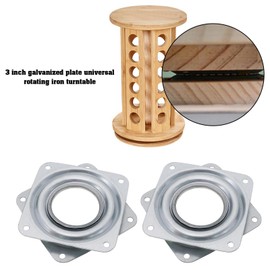 eMagTech Pack of 10 Lazy Susan Turntable Bearings Square Swivel Plate Heavy Duty Swivel Plate Accessories for Furniture Bar Chairs Office Swivel Chairs 7.1 x 7.1 cm / 3 x 3 Inches