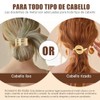 8 Pcs ligas para cabello de Metal,Elásticas Diademas Doradas Metal