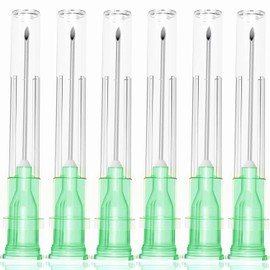 100 Pack 21Ga 1 Inch Stainless Steel Dispensing Lab Tools Accessories for Scientific Labs, Measuring and Refilling, Individually Wrapped