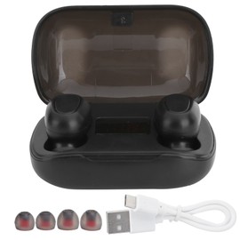 L21Pro Digital Display Wireless Bluetooth 5.0 Earphone InEar Binaural Sports Headset(Black )