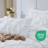 HIMEET- Christmas Comforter Set Queen 7 Pieces White Bedding Pintuck