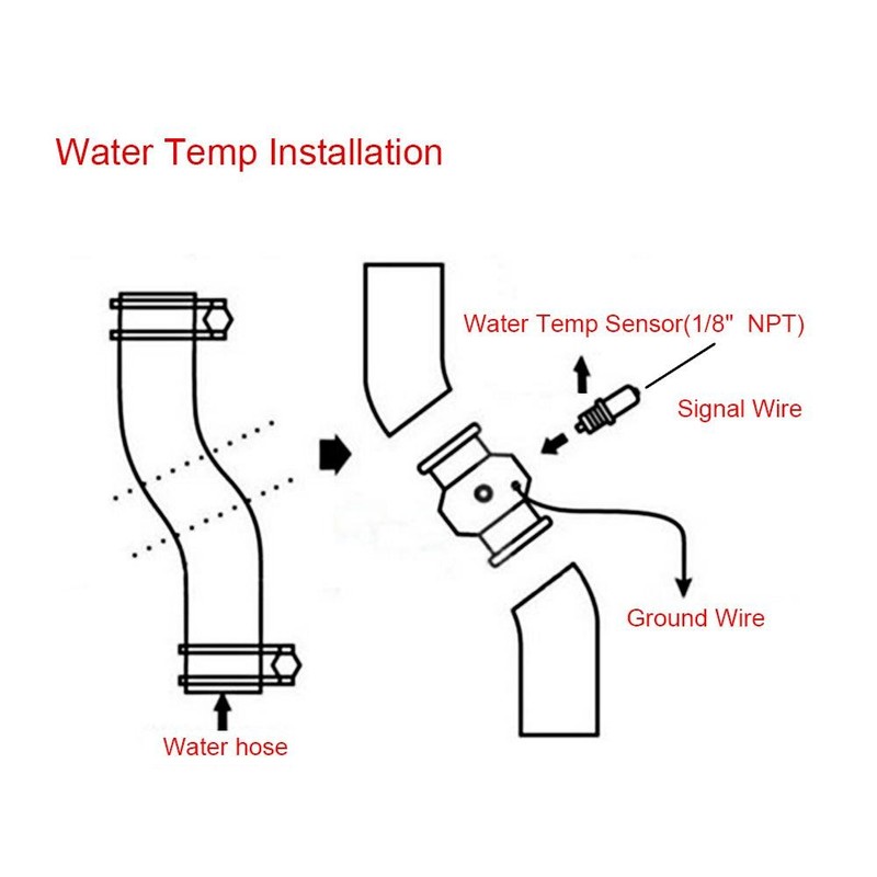 Water Temperature Sensor Adapter, Car Water Temp Joint Pipe Adapter