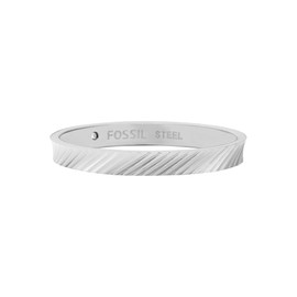 Fossil Harlow Silver JF047570406 Women's Ring Stainless Steel without Gemstones, Stainless Steel, No Gemstone, Stainless Steel, No Gemstone