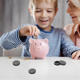 20 Stück Sparschwein Verschluss, Gummi Stopfen, Rund Verschlussstopfen, Gummistopfen Sparkasse Verschluss, Verschluss Gummi Stöpsel Sparschwein, Schwarz Runde Stopfen