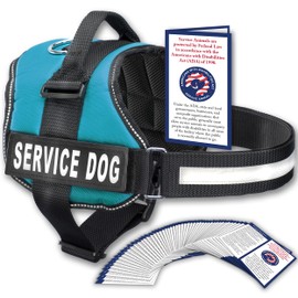Industrial Puppy Service Dog Vest with Handle - No Pull Dog Harness for Large Dogs, ESA, and Working Dogs - Adjustable Fit, Reflective Straps, Removable Patches,Training Vest for Small to Large Breeds
