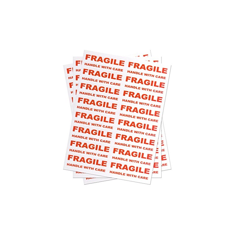 160 Fragile - Handle with Care Labels Large Stickers