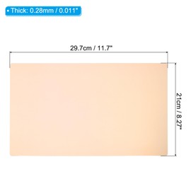 PATIKIL A4 Size Guided Reading Sheet, 6pcs Correction Lighting Gel Filter Colored Overlay Transparent Color Film for Classroom Photo Studio, Orange