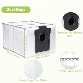 Resflyar 15 PCS Accessories Replacement Parts Compatible with Dreame X40 Ultra/ L40 Ultra Robot Vacuum Cleaner, 1 Main Brush, 4 Side Brushes, 2 Filters, 2 Dust Bags, 6 Mop Pads