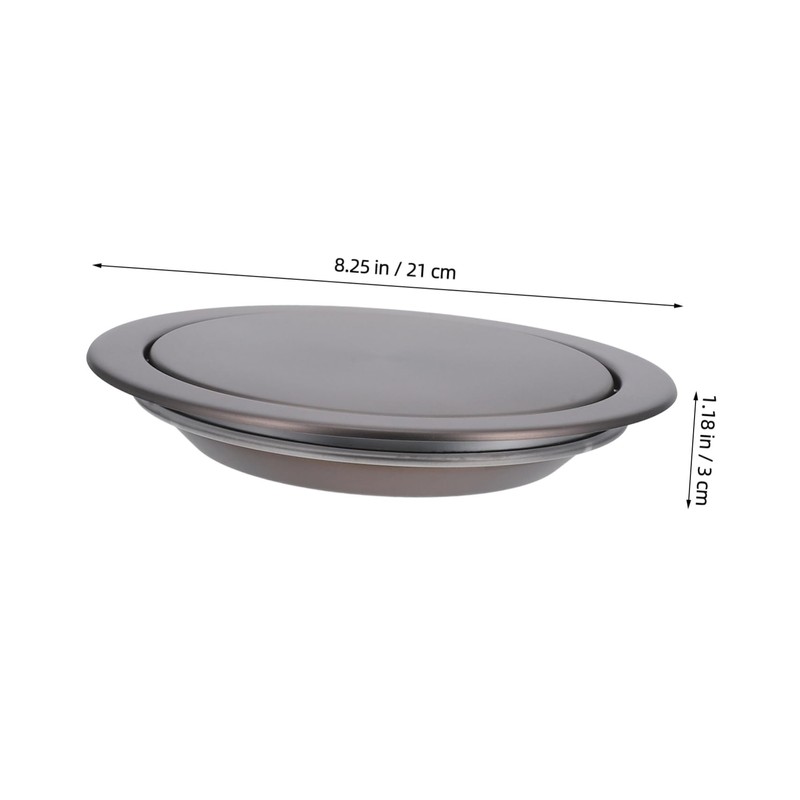 VICASKY Stainless Steel Recessed Trash Can Lid Flap Cover for