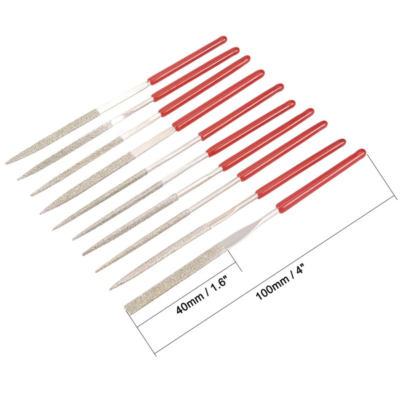 sourcing map 10 Pieces Diamond Needle File Series for Metal