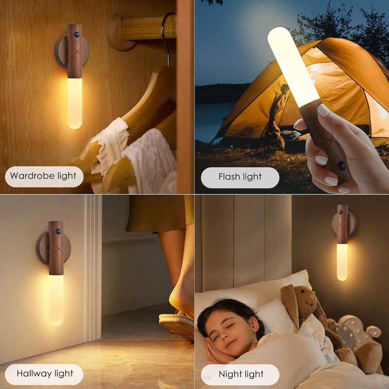 Smart Body Sensor Night Lights USB Rechargeable LED Cabinet Wardrobe