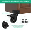 MALLLALA 3" Side Mount Industrial Casters, Heavy Duty L-Shaped Bracket