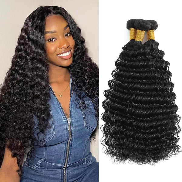 Deep Wave Bundles 22 24 26 Inch 12A Soft And