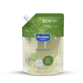 Mustela Bio Orgánico, Gel de Baño Cara-Cuerpo, Refill, 400ml