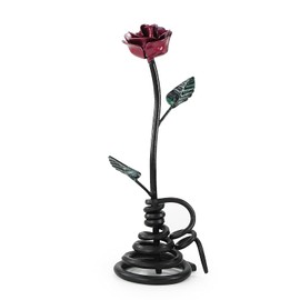 DreamsEden Metal Rose, Iron Anniversary Steel Flower with Stand
