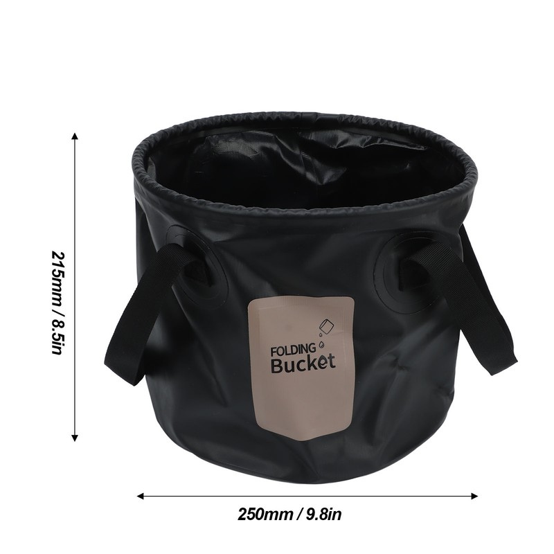 Camping Collapsible Bucket 10L Capacity Food Grade PVC Mesh Side