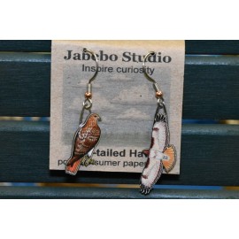 Jabebo Earrings Red-tailed Hawk