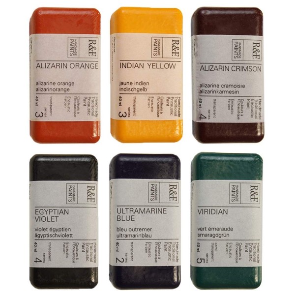 R&F Encaustic Paints Translucent Colors, Set of 6
