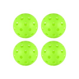 4 pcs Pickleball Balls,40 Holes Outdoor Pickleball balls,8mm Precision Drilled-Spaced Pickle ball Set-Professional Plastic Ball for Pickleballs Paddles and Indoor&Outdoor Floor Sport Court(green)