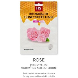 LAENITA HS BOTANICAL FIT Honey Sheet Mask – Korean Face Mask with Aloe, Hyaluronic Acid & Honey Extract – Hydrating & Soothing – 0.8 oz – Made in Korea (Rose, 1 count(pack of 10))