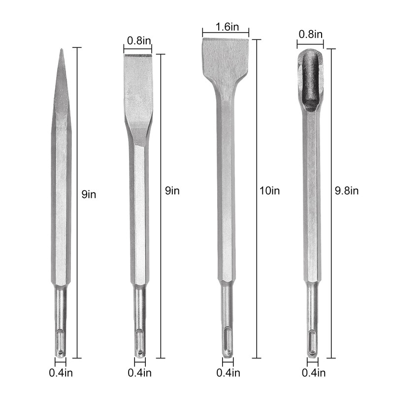 CertBuy 7 Piece SdS Plus Chisel Set Certbuy Concrete Drill