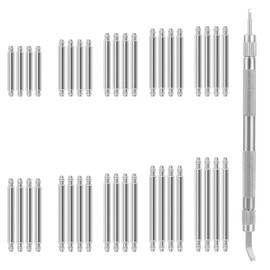 cobee 40 Pcs Watch Band Pins 8-26mm, 1.5mm Watch Spring Bars with Watch Link Remover Tool, Watch Spring Bar Tool, Watch Repair Kit Strap Link Pin Remover