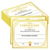 Gold Certificate of Completion Award Card 8 x 10 Inch