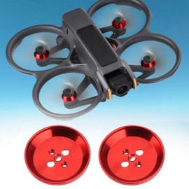 SG Store 4-Piece Motor Cover Made of Aluminium Alloy Protective Motor Cover Cap Compatible with DJI Avata 2 Drone Dustproof and Waterproof Protective Cap Red