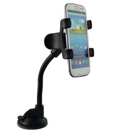 Jeremywell Car Mount, Universal 360 Degree Rotating Car Windshield Mount Holder Stand Bracket for Cell Phone