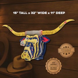 BEER DEER Coors Banquet Longhorn Head 3D Cardboard Mount Wall - Man Cave Decor - Crafted for Garages, Bars, Country Rooms & Beer Lovers - Easy Assembly & Durable Design