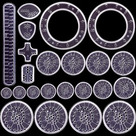 Uoeo 22 Pack Creative Spirograph Drawing Set, Spirograph Deluxe Kit Ideal Creativity Art Promoting Development Set for Kids