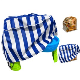 Kids Water Table Cover - Pond Table Protector - 2 Step Water-resistant Dustproof Kids Water Desk Cover for Rain Showers Pond Outdoor Patio