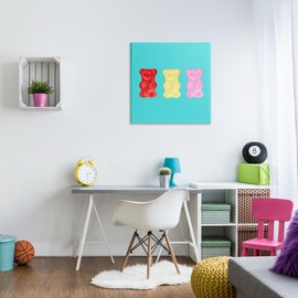 Stupell Industries Cute Gummy Bear Candies Canvas Wall Art, Design by Ashley Singleton