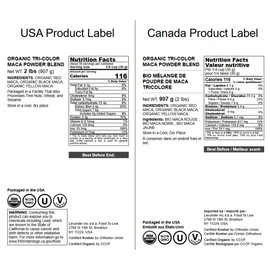 Food to Live Organic Tri-Color Maca Powder Blend, 2 Pounds Red, Yellow and Black Maca for Energy, 100% Natural Superfood, Perfect for Baking and Smoothies, Non-GMO, Vegan, Kosher, Bulk