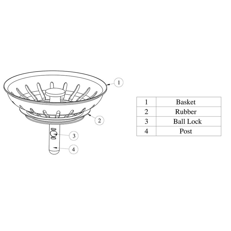 KANARY Kitchen Sink Basket Strainer Replacement for Standard Drains (3-1/2