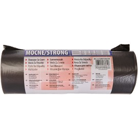 Office Products 22021252-05 Bin Liners 240 L - Pack of 10 Strong Tear-Resistant LDPE | Bin Bags Rubbish Bags for Home Waste for the Office | Colour: Black | Film Thickness: 30 μm