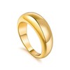 micuco Thick Chunky Dome Rings for Women 14K Gold Plated