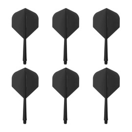 PATIKIL Integrated Dart Shaft and Flights, 6 Pack 2BA Lightweight Plastic Dart Flight Accessory Standard Shape, Black