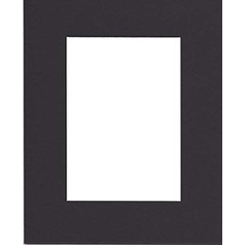 18x24 Acid Free White Core Picture Mats Cut for 13x19 Pictures in Black